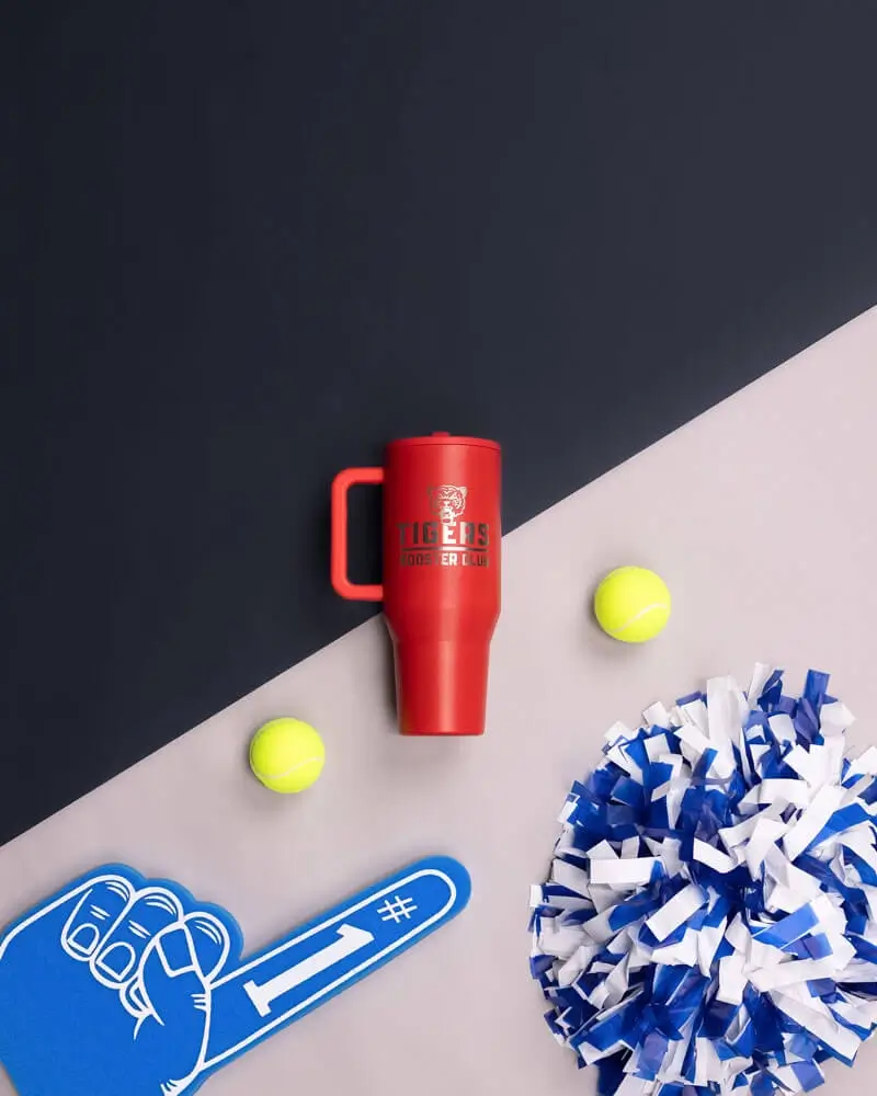 Custom HydroJug bottles for game day fan gear.